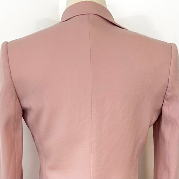 Dolce and Gabbana Single-Breasted Wool Crepe Jacket Blazer Light Pink 38 (US 2) - Picture 7 of 14